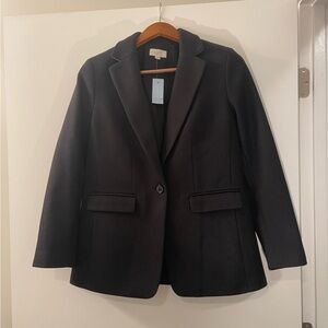 NWT Brushed Herringbone Long Modern Blazer Size 4 petite